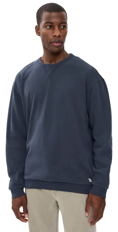 Marine Layer Relaxed Cloud 9 Fleece Crewneck Mood Indigo