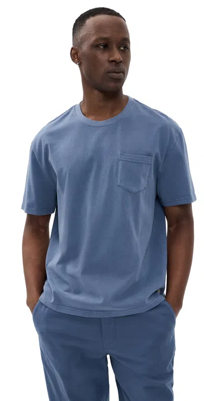Marine Layer Relaxed Cloud 9 Jersey Tee Coastal Fjord In Blue