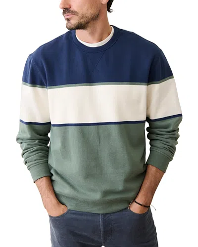 Marine Layer Relaxed Fit Color Block Crewneck Sweater In Multi