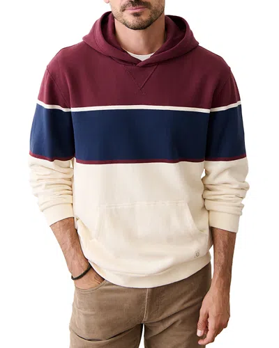 Marine Layer Relaxed Fit Color Block Fleece Hoodie In Multi