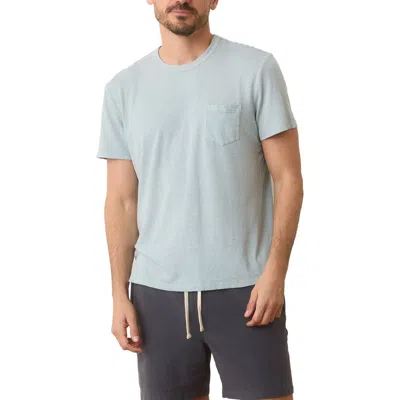 Marine Layer Relaxed Fit Hemp & Cotton T-shirt In Blue