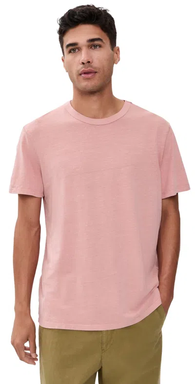 Marine Layer Relaxed Hemp Cotton Tee Withered Rose In Pink