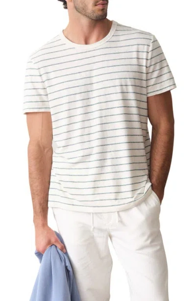 Marine Layer Relaxed Striped Hemp And Cotton T-shirt In Multi