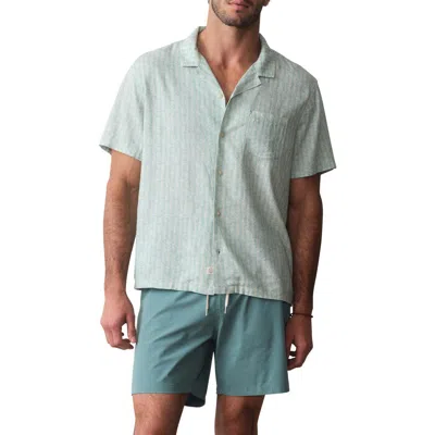 Marine Layer Resort Camp Shirt In Green
