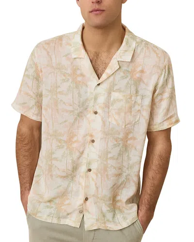 Marine Layer Resort Shirt In Faded Palm Print