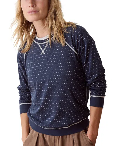 Marine Layer Reversible Raglan Sleeve Crewneck Tee In Blue