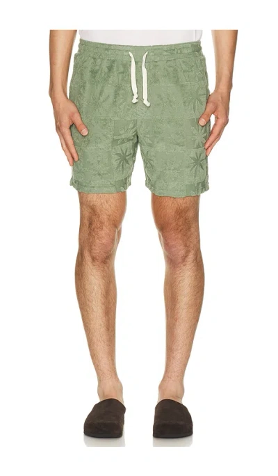 Marine Layer Rico Terry Resort Short In Green