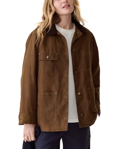 Marine Layer Riley Cotton Barn Jacket In Brown