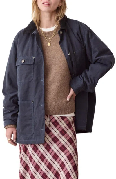 Marine Layer Riley Cotton Barn Jacket In Navy