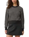 Marine Layer Robin Texture Crewneck Crop Sweater In Multi