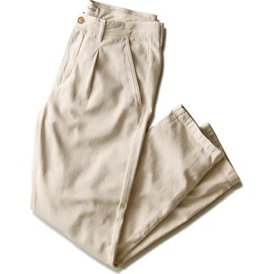 Marine Layer Rowan Pleated Trousers In Neutral