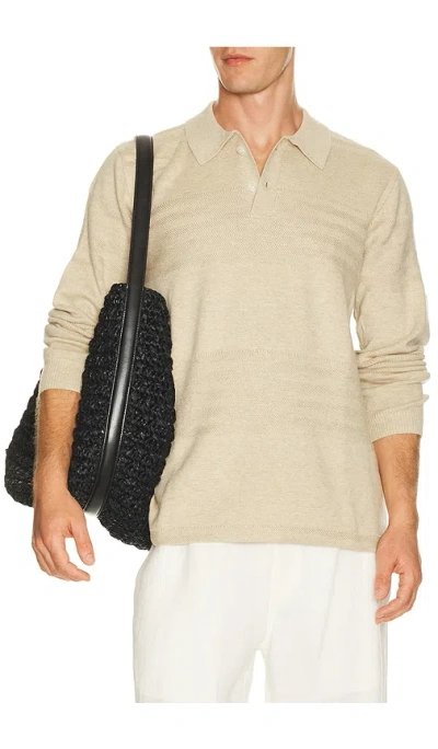 Marine Layer Rugby Sweater Polo In Neutral