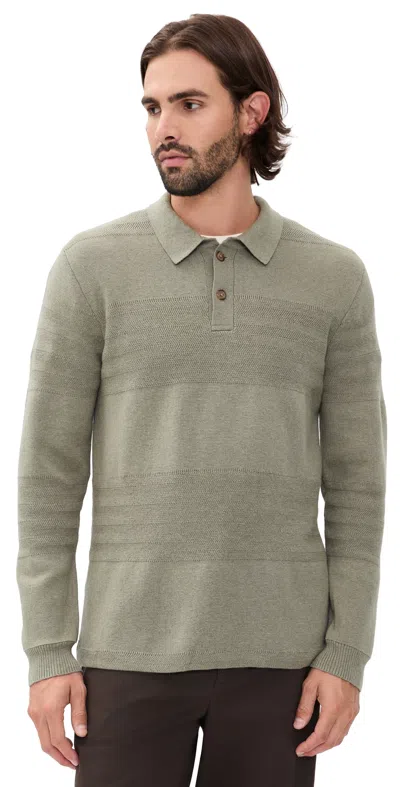 Marine Layer Rugby Sweater Polo Vetiver