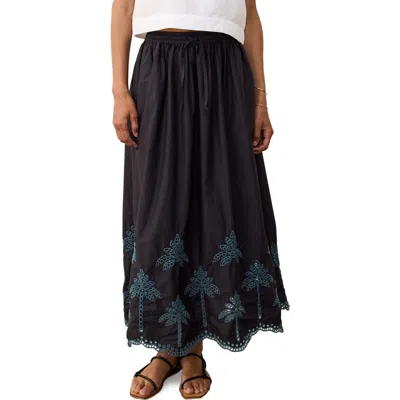 Marine Layer Ryland Eyelet Embroidered Skirt In Blue