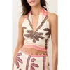 Marine Layer Saguaro Crop Halter Top In Multi
