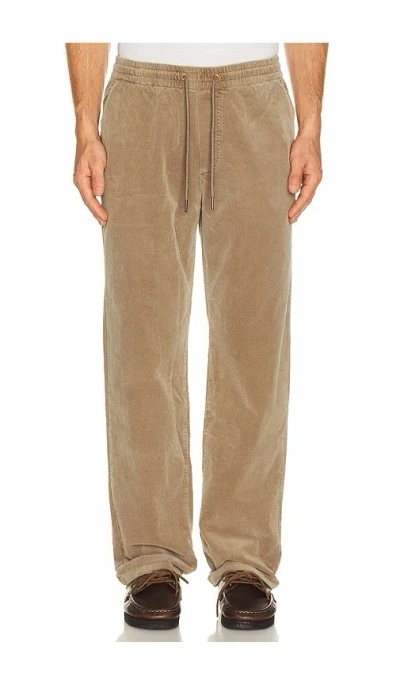 Marine Layer Saturday Corduroy Pant Relaxed Fit In Brown