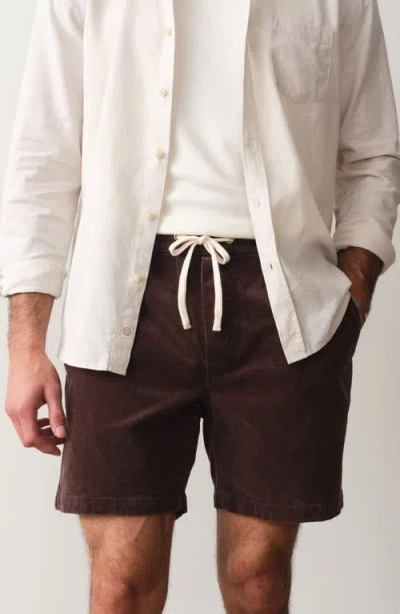 Marine Layer Saturday Corduroy Shorts In Brown