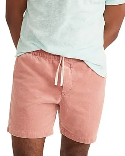 Marine Layer Saturday Corduroy Standard Fit 6 Shorts In Coral