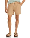 Marine Layer Saturday Elastic Waist Canvas Shorts In Khaki