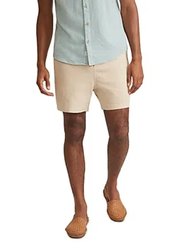 Marine Layer Saturday Cotton Blend Standard Fit 6 Beach Shorts In Sand