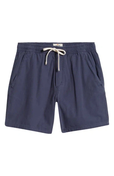 Marine Layer Saturday Elastic Waist Canvas Shorts In Navy