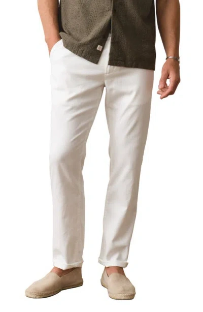 Marine Layer Saturday Flat Front Hemp Blend Chinos In White
