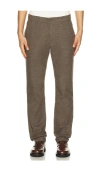 Marine Layer Saturday Houndstooth Chino Pants In Brown