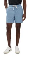 Marine Layer Saturday Seersucker Shorts 6 Light Indigo