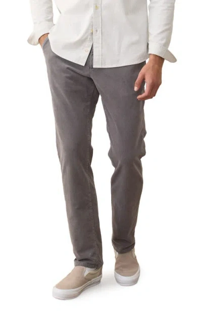 Marine Layer Saturday Slim Straight Leg Moleskin Chinos In Gray