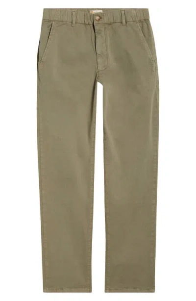 Marine Layer Saturday Slim Straight Leg Twill Chinos In Green