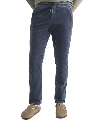 Marine Layer Saturday Straight Slim Corduroy Pants In Washed Indigo