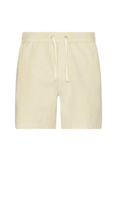 Marine Layer Saturday Stretch Selvage Short In Cream