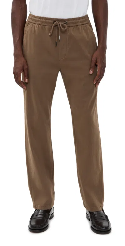 Marine Layer Saturday Twill Relaxed Fit Pants 32 Brown