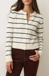 Marine Layer Sausalito Stripe Wool Blend Cardigan In Multi