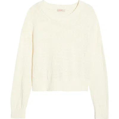 Marine Layer Sea Breeze Cotton Crewneck Sweater In White