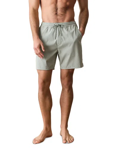 Marine Layer Seersucker 5 Swim Shorts In Green