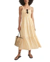 Marine Layer Selene Maxi Dress In Yellow Stripe