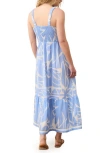 Marine Layer Selene Mosaic Print Smocked Tiered Maxi Sundress