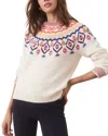 Marine Layer Archive Shasta Fair Isle Sweater In Cream