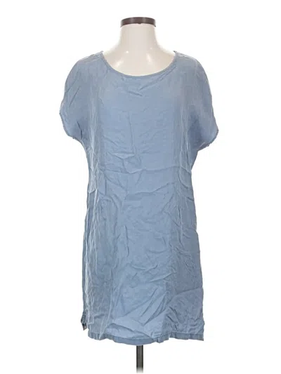 Pre-owned Marine Layer Short Sleeve Blouse In Blue