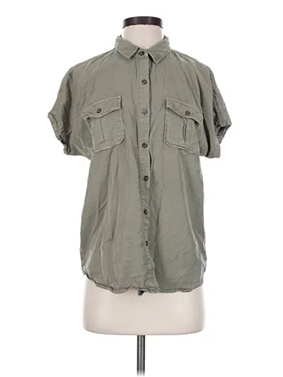 Pre-owned Marine Layer Short Sleeve Button Down Shirt In Gray