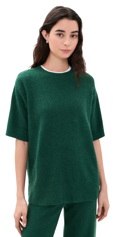 Marine Layer Short Sleeve Sweater Lounge Tee Pine