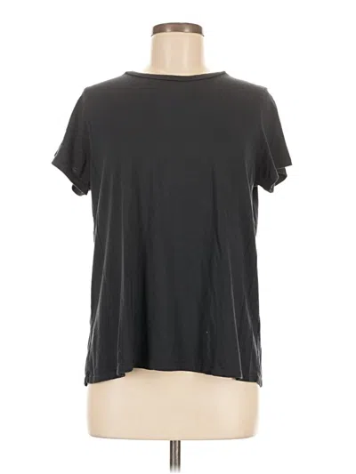 Pre-owned Marine Layer Short Sleeve Top Black Crew Neck Tops