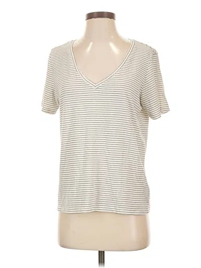Pre-owned Marine Layer Short Sleeve Top Gray V-neck Tops