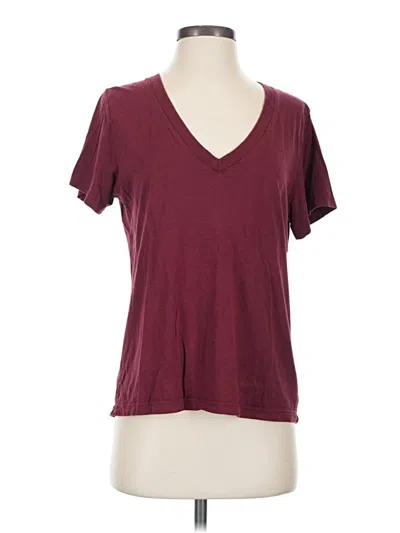Pre-owned Marine Layer Short Sleeve T-shirt In Burgundy