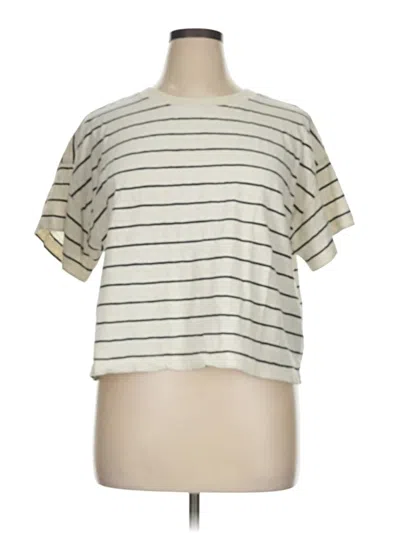 Pre-owned Marine Layer Short Sleeve T-shirt In White