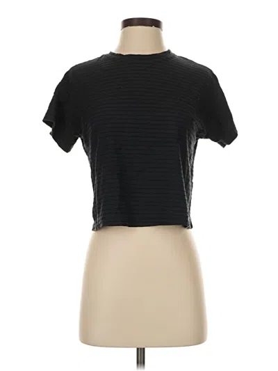 Pre-owned Marine Layer Short Sleeve Turtleneck In Black