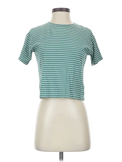 Pre-owned Marine Layer Short Sleeve Turtleneck In Blue