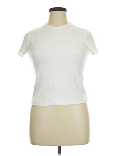 Pre-owned Marine Layer Short Sleeve Turtleneck In Ivory