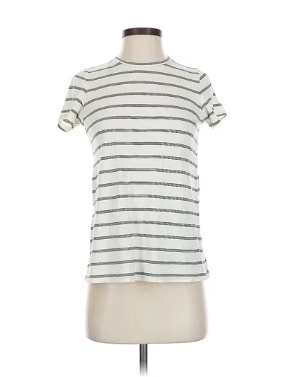 Pre-owned Marine Layer Short Sleeve Turtleneck In White